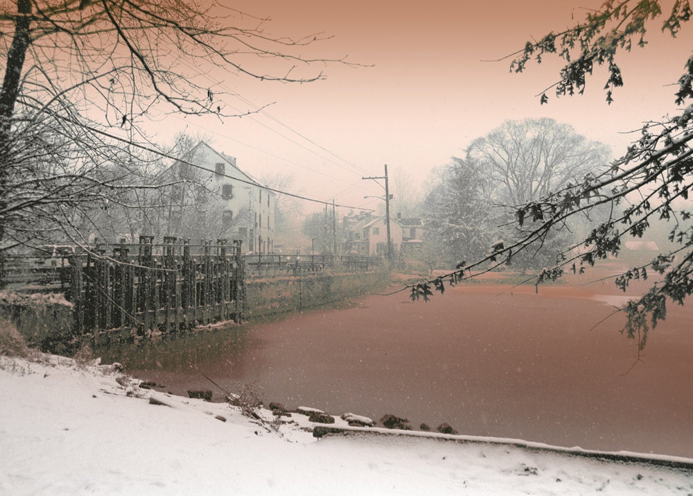 Conine's Mill Pond Snow 8x10 by Ericka O'Rourke