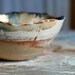 hand formed stoneware clay wabi sabi bowl