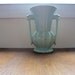 Huge vintage McCoy pottery art deco mint green double handled vase