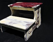 Hand painted Tuscan inspired step stool