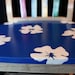 Hand painted Hawaiian print surfboard chair