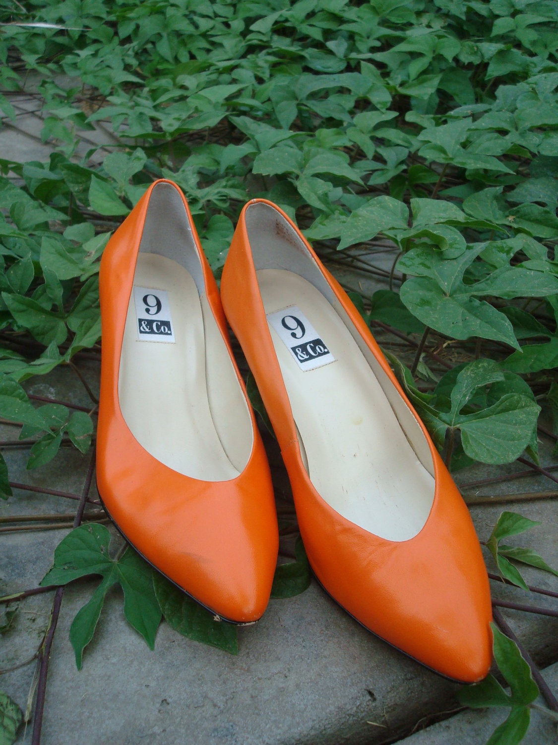 Bright Orange Pumps