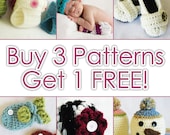 Crochet Pattern SALE: Buy 3 PATTERNS Get 1 FREE (Permission To Sell Finished Items)