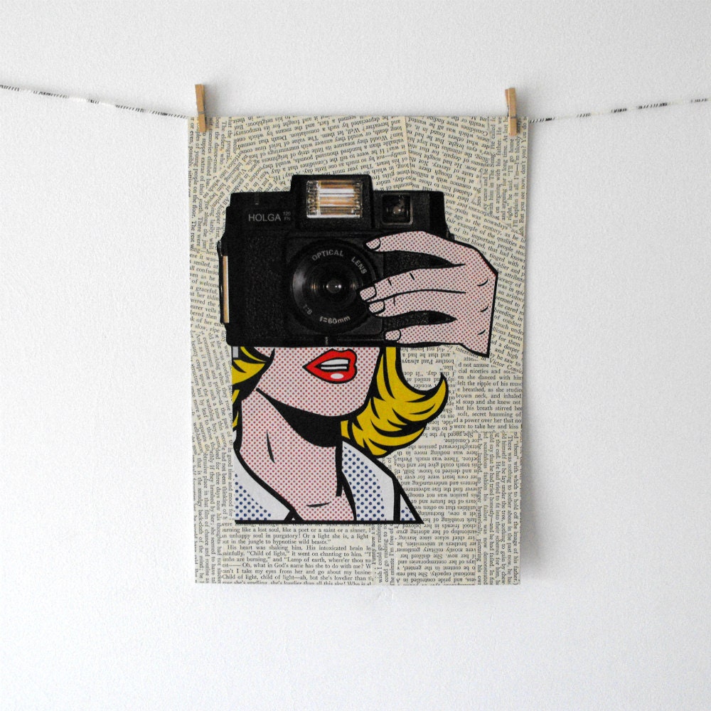 Holga face Print of an Original Collage