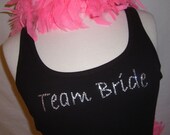 Team Bride Tank, Swarovski Crystal Embellished for the Bachelorette Party & Wedding Day by Dirty Girl Creations on Etsy