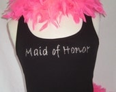 Maid of Honor Tank, Swarovski Crystal Rhinestone Embellished, Perfect for the Bachelorette Party by Dirty Girl Creations on Etsy