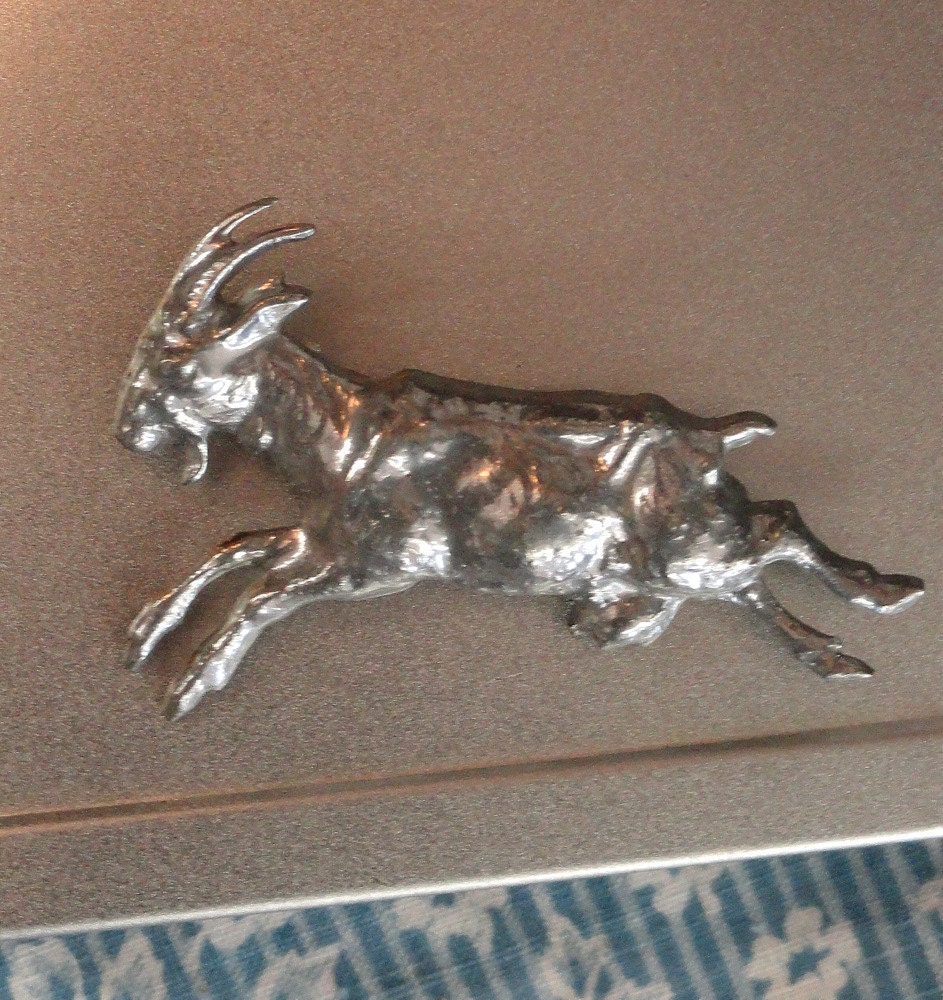 Pewter Nanny Goat Pin