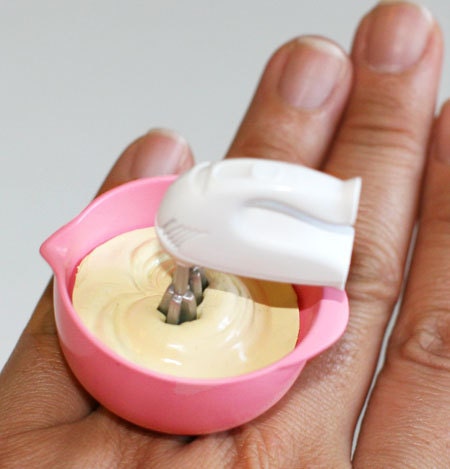 Kawaii Miniature Food Ring - Hand Mixer and Bowl