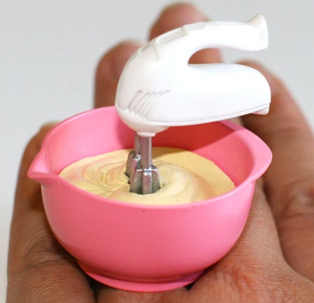 Kawaii Miniature Food Ring - Hand Mixer and Bowl