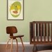 mid century inspired, art print, happy bird. LARGE A3-plus size