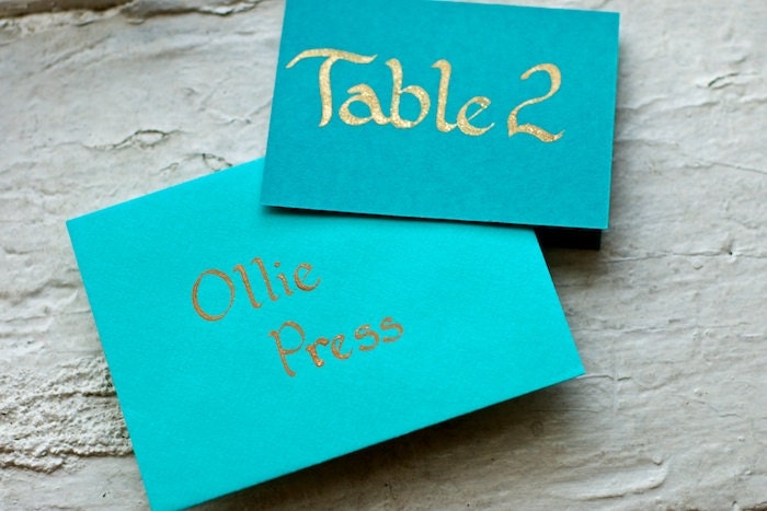 Handwritten Escort Card Calligraphy with Stationery for Weddings & Events