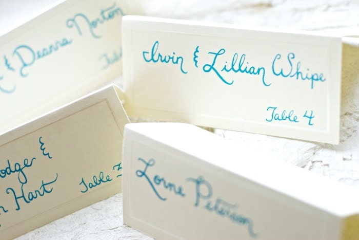 Handwritten Place Card & Table Card Calligraphy with Stationery for Weddings and Events