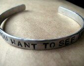 Custom Hand Stamped Aluminum Cuff: Your Unique Message