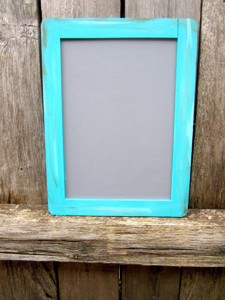 One Large  Antique Distressed Vintage Rustic Shabby Chic Large 7x10 Framed Chalkboards Menu Message  Photo Prop Wedding Signs