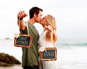 Two 5"x7" Chalkboard Photo Prop Shabby Chic Elegant Vintage Rustic Menu Message Boards Showers Weddings Parties Bride and Groom