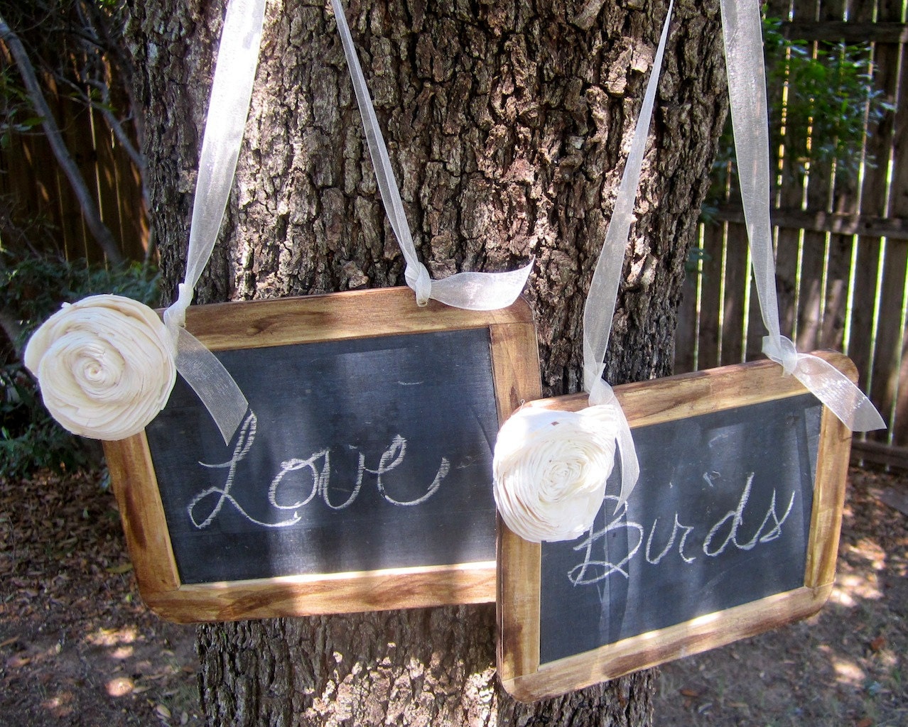 Two 5"x7" Chalkboard Photo Prop Shabby Chic Elegant Vintage Rustic Menu Message Boards Showers Weddings Parties Bride and Groom