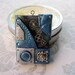 Steampunk Pendant - Blue and Silver