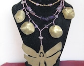 OOAK Purple upcycled windchime Fairy Necklace