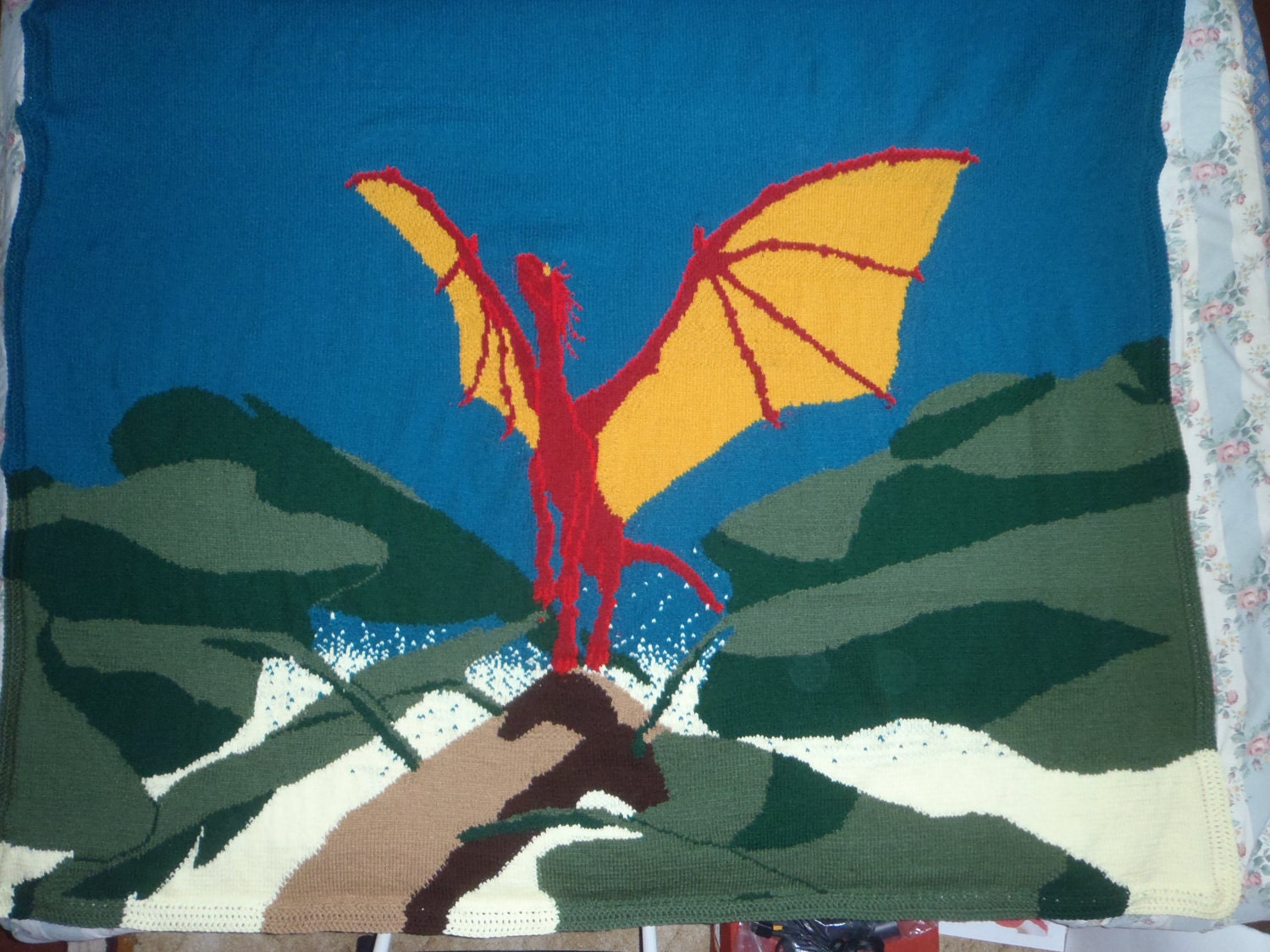 Knit Pattern: Dragon Taking Flight, PDF