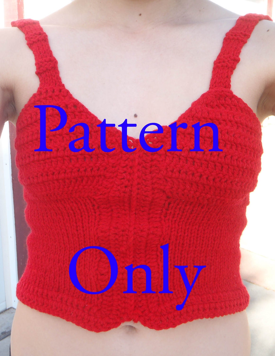 Pattern: Half Knit-Crochet Shirt, No-Sew, 34B AND 40--, .PDF
