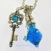 Mana Potion - Vibrant Blue Potion - Silver Vial Necklace