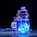 The Glowing Rose - Sky Blue Vial Necklace - Silver - BLACK LIGHT