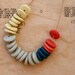 not quite flat beads make a handmade necklace