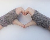 Lilac and Sparkles Hand Spun Wrist Warmers