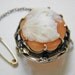 Victorian Art Nouveau Shell Cameo Brooch 22k GF