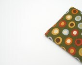 School 2013 2014 planner, Fall olive green, blank journal with fabric cover, A6 lined notebook, office accessories gifts for him