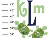 Personalized ABC Turtle Canvas Growth Chart