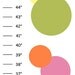 Personalized Pink, Green, Orange & Yellow Polka Dots Canvas Growth Chart