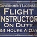 Flight Instructor on Duty vintage print, Large 11x14"