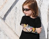Tattoo sleeves kids black t-shirt, pirate theme