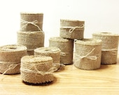 Burlap Ribbon- 3 x 96 inch wide Natural Color- Decorative Ribbon-  Home Decor-  Weddings-  Events-Ties