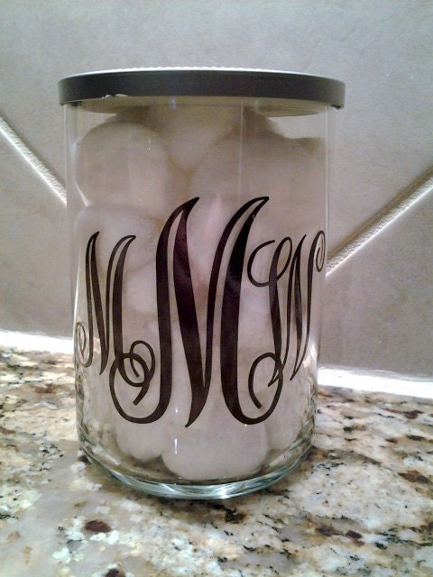 Vinyl Monogram Decal - DIY - Home Decorating