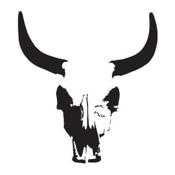 Bull Skull Decal - Vinyl Sticker - For Car Windows, Laptops, Walls