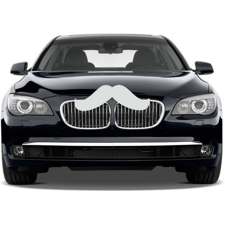 Mustache Car Decal, Large Vinyl Sticker, 2 PACK , 22"