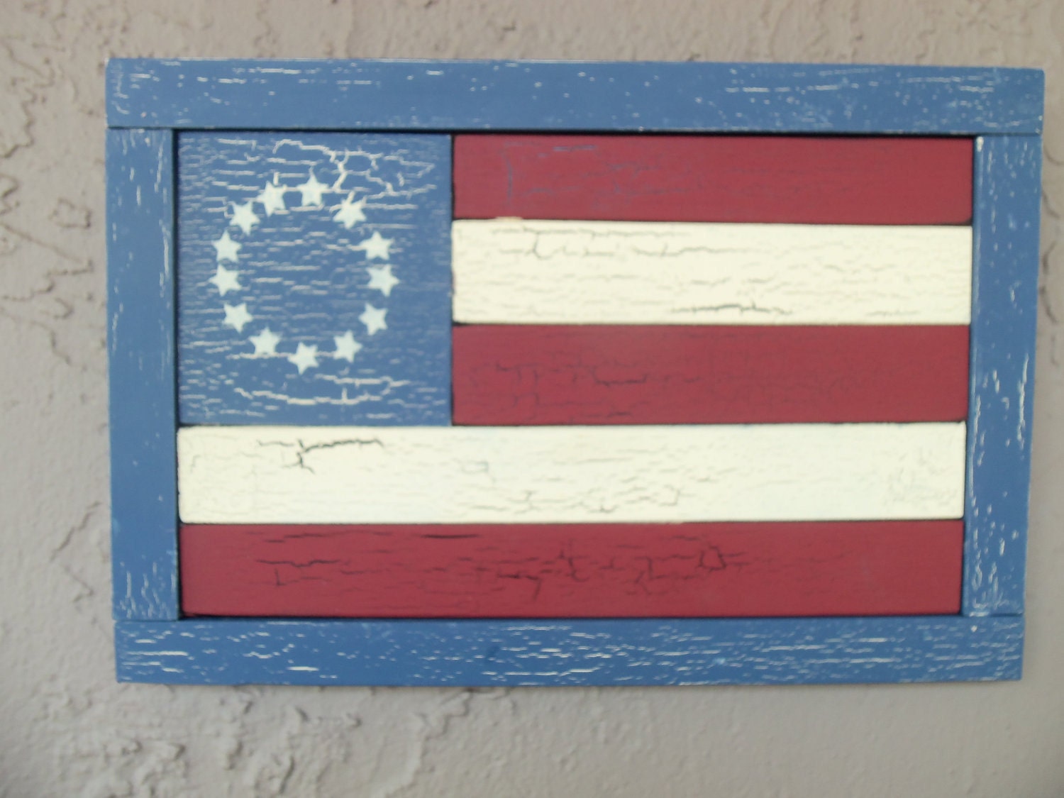 Rustic, weathered Old Glory