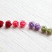 Tiny Rose Earrings . Red . Lavender . Olive Green . Fuchsia Pink . Cute . Mother's day