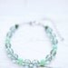 Tourmaline & Milky Seafoam faceted Glass Bead Bracelet . Fresh . Summer