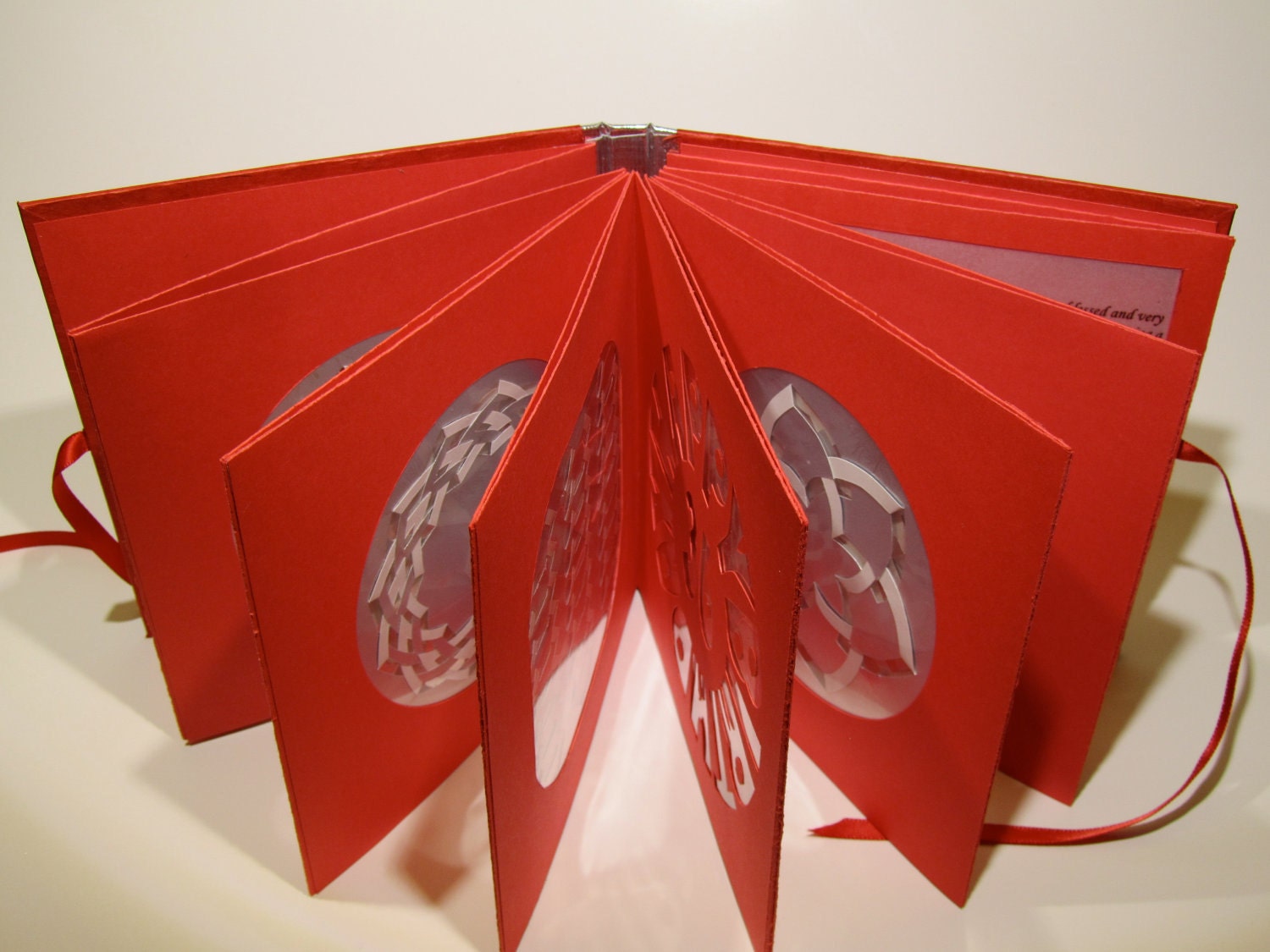 ACCORDION Artistic BOOK CARD Custom Order Gift Handmade For Special Occasions Decorative Home Decor Original Personalized One Of A Kind
