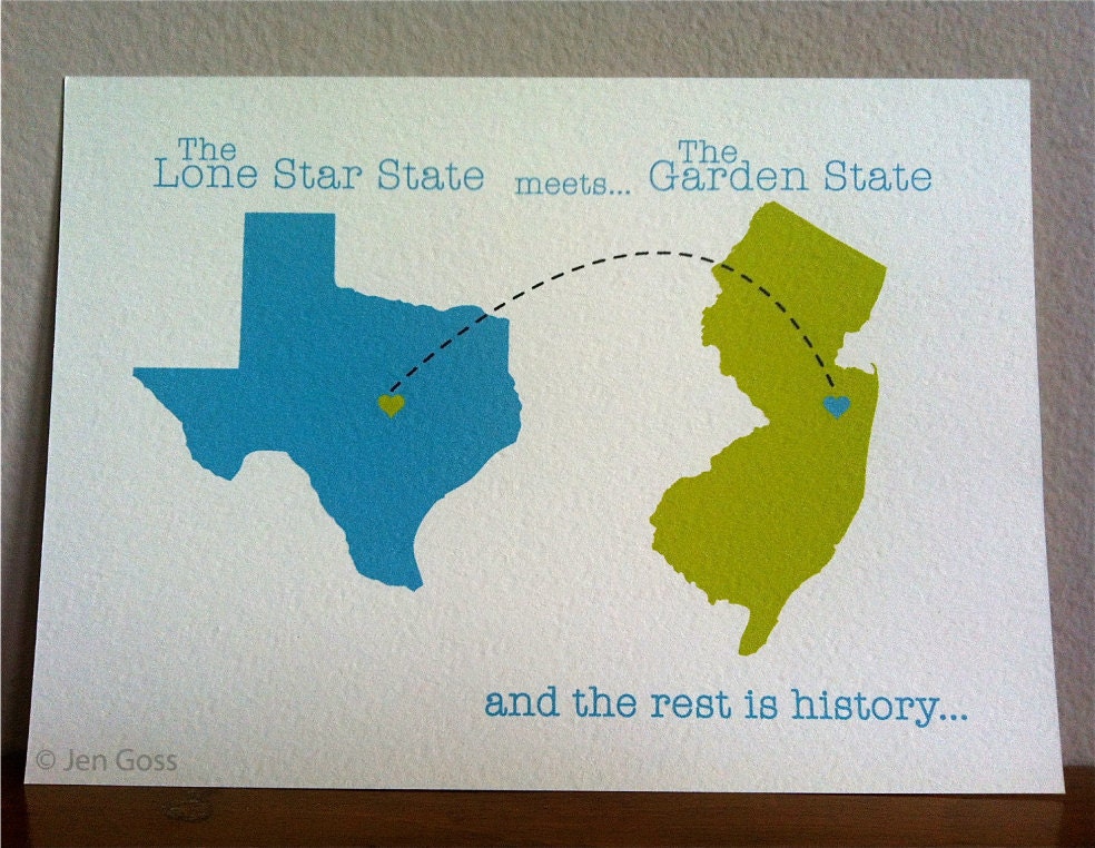 Unique wedding gift, gift for wedding couple, bride and groom gift, couple print, state nickname  8" x 10"