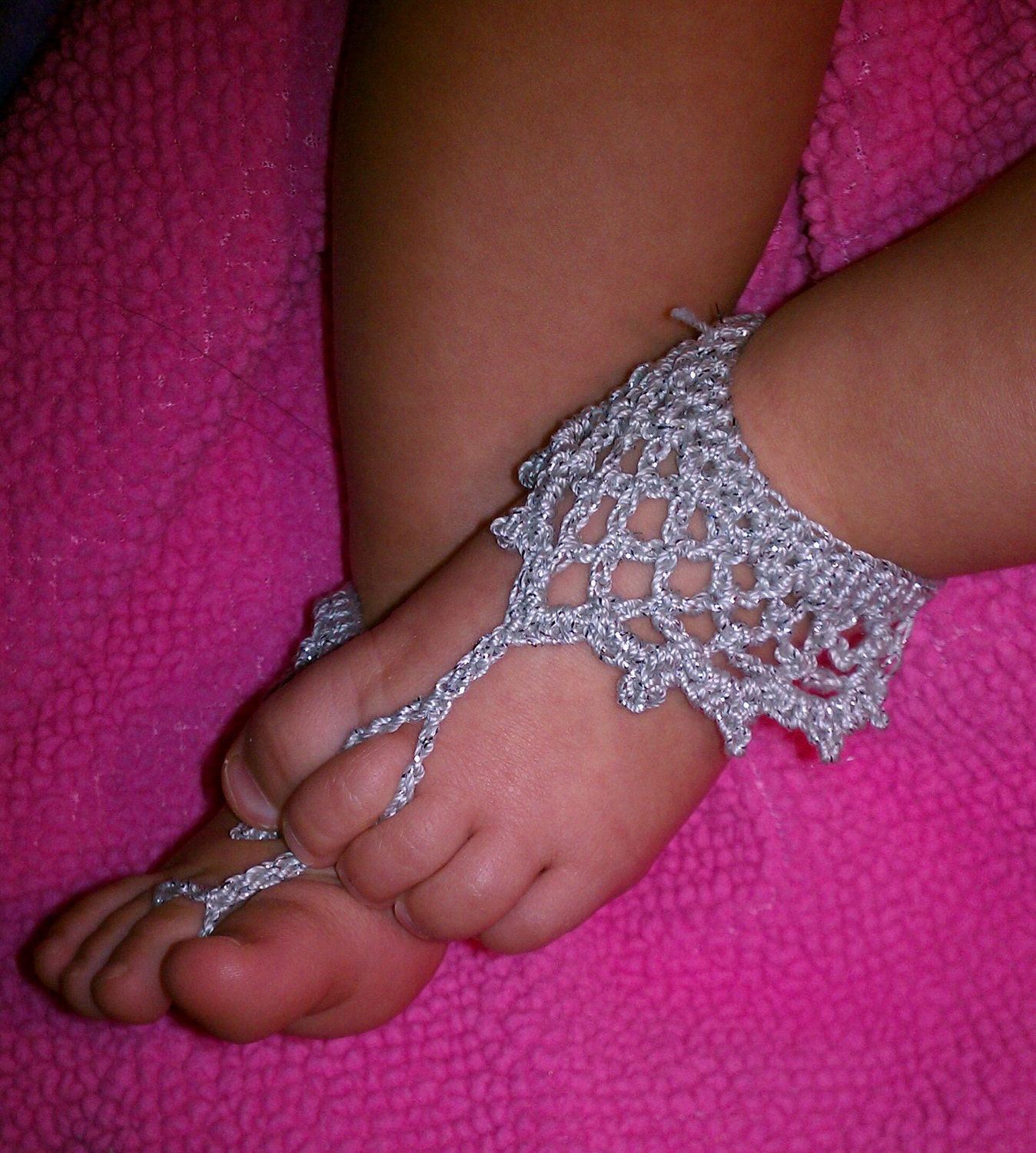 crochet baby barefoot sandals1348