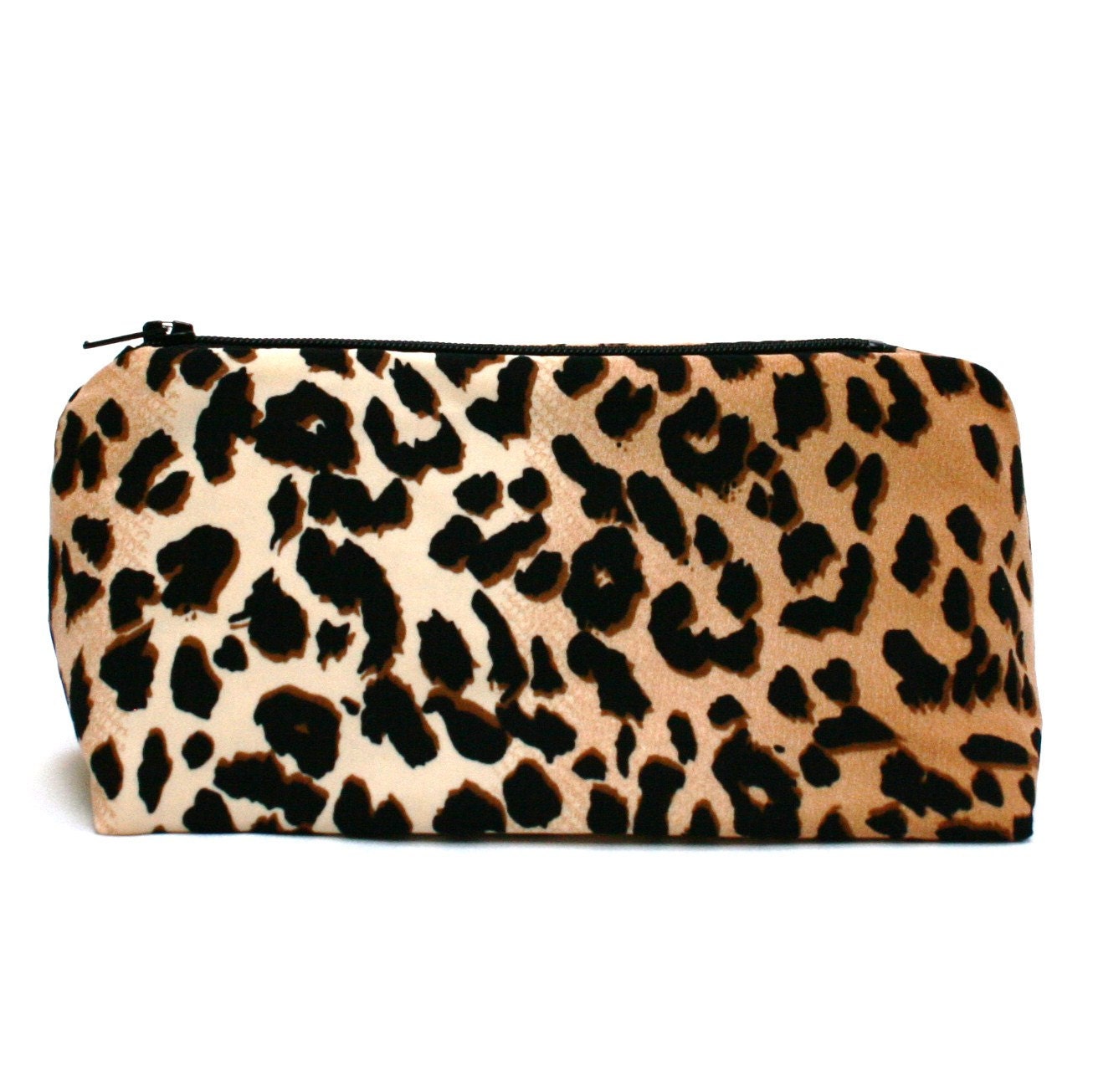 Leopard Print Cosmetic Case / Make Up bag, Bridesmaid Gift, Safari,  Animal Print Wedding Favor, Party Favor,  Mother's Day Gift for Her