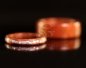 Hawaiian Koa One Pearl Inlay Wood Rings