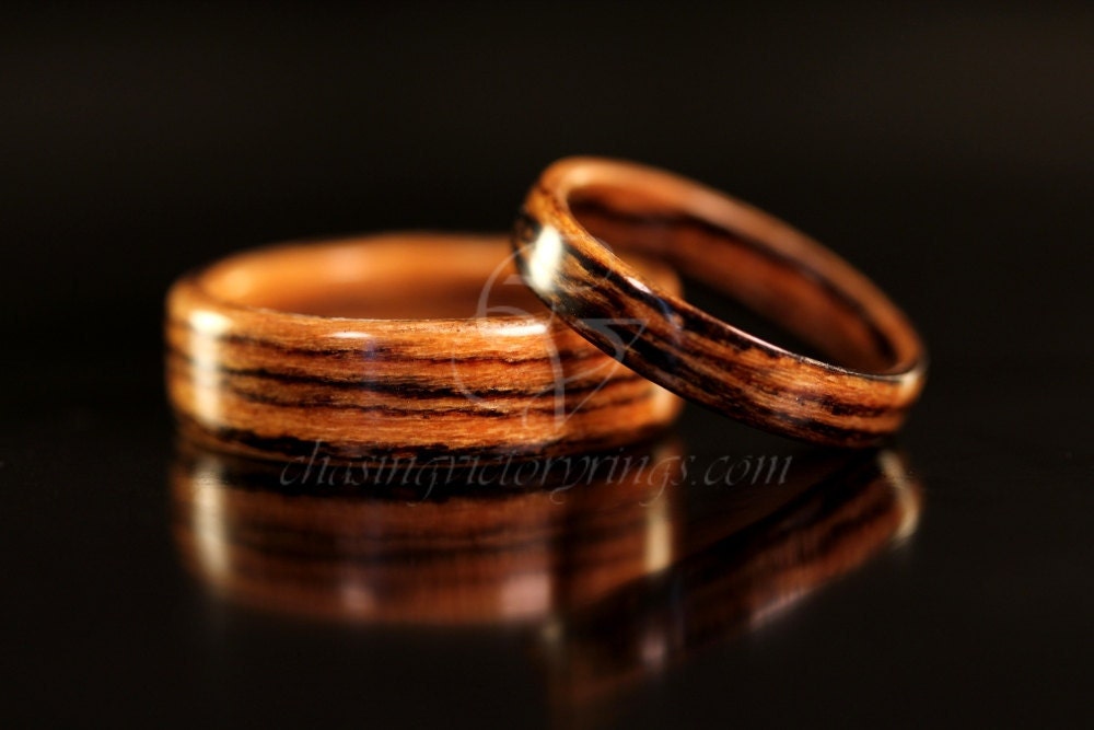 Mexican Bocote Wood Ring Set