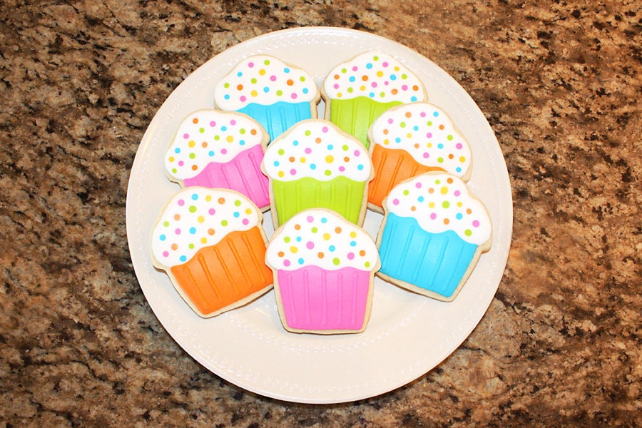 Bright Cupcake Cookies