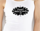 just married bride or bride to be fitted tank top perfect bridal shower gift and for the honeymoon
