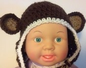 Crochet Monkey Hat, Diaper cover, Great Photo Prop, Newborn